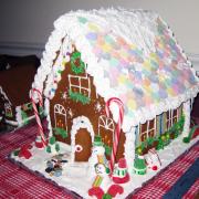 Extra Large Decorated Gingerbread House