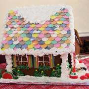 Extra Large Decorated Gingerbread House - Side View